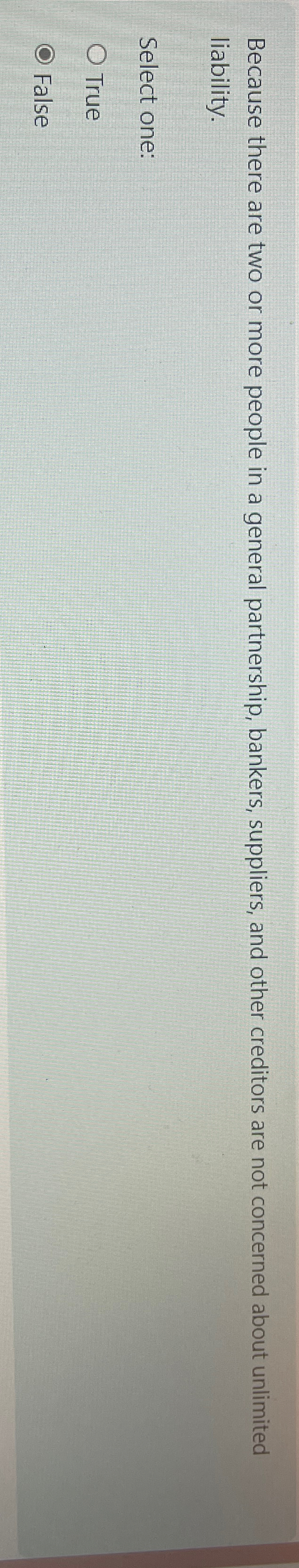  Because there are two or more people in a general partnership,