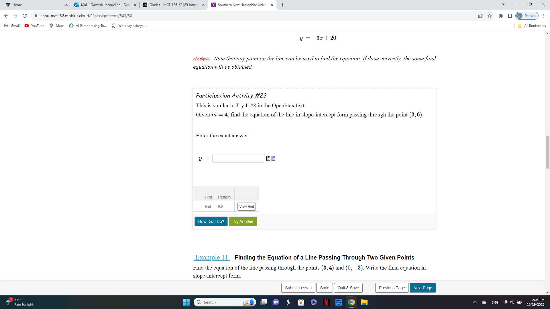 Participation Activity #16 This is similar to Try It #9 in the