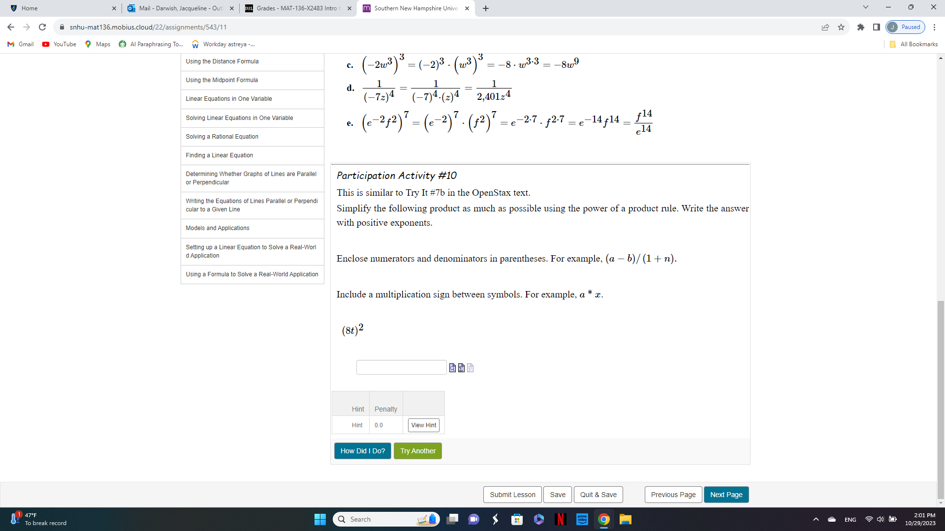 the equation and sketch the graph: y = - 2x+ 2 Enter