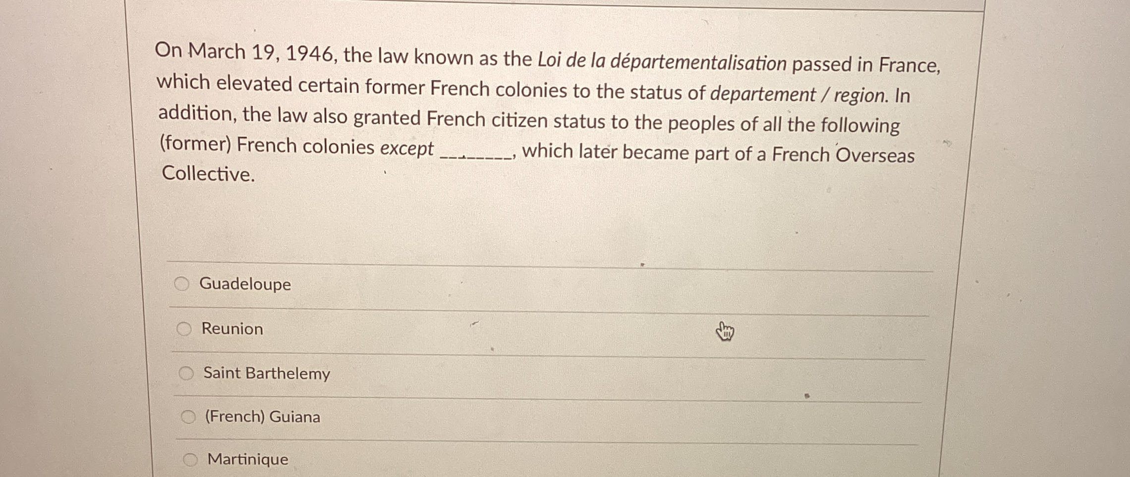  On March 19,1946, the law known as the Loi de la