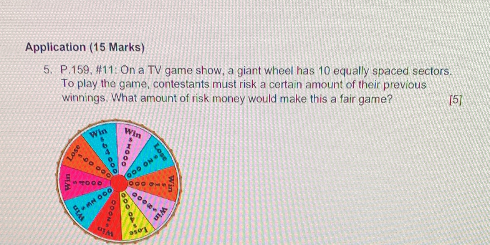 Gr 12 data management Application (15 Marks) 5. P.159, #11: On a