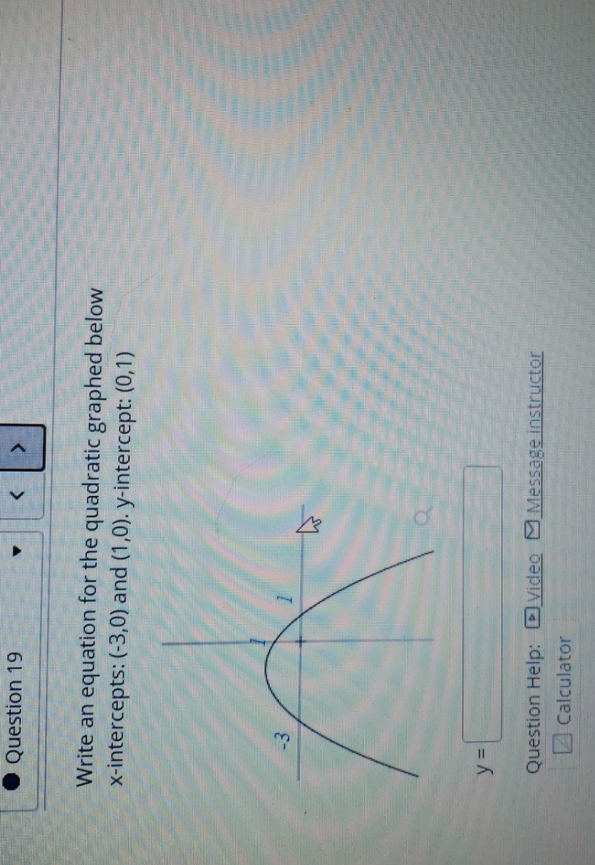 pls help with hw question Question 19 Write an equation for the