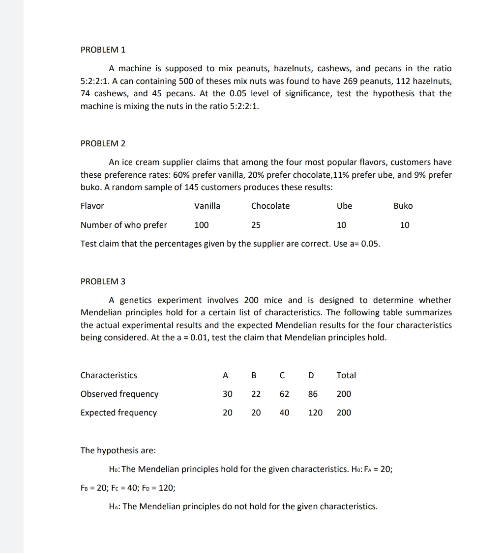 need help for this question. thank you. PROBLEM 1 A machine is