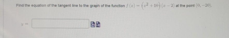 What are the steps to solve for this problem? Find the equation