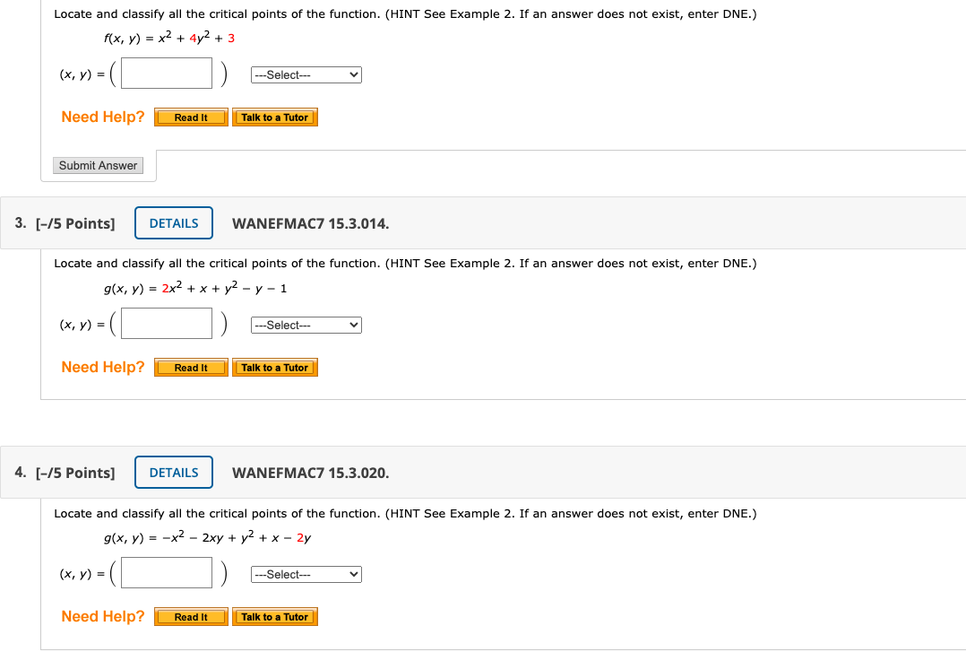 Calculus help please just these three 15.2 and 15.3 problem need within
