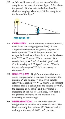Please help with the following math problems. Show work. 57. A 6-foot-tall