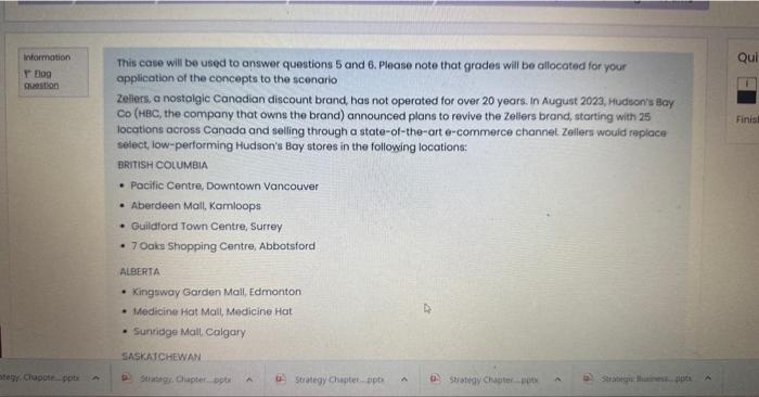 Strategic case study This case will be used to answer questions 5