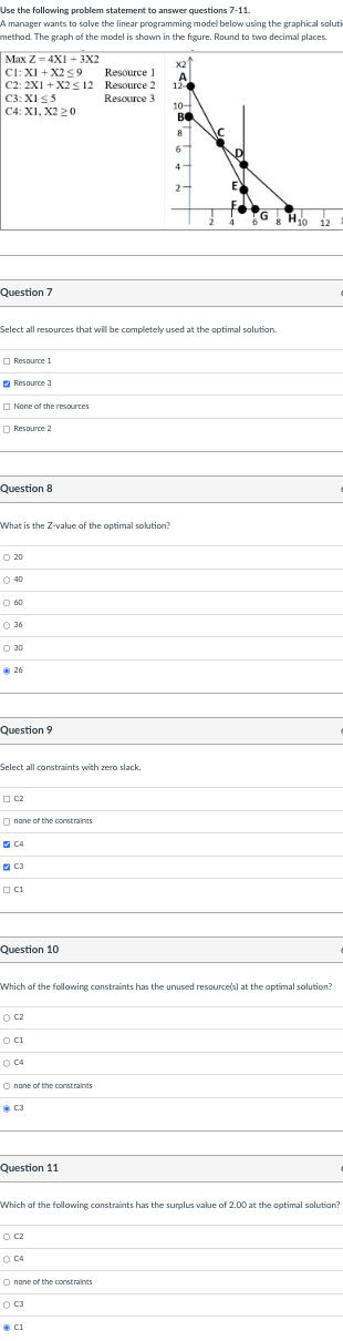  Use the following problem statement to answer questions 7-11. A manager