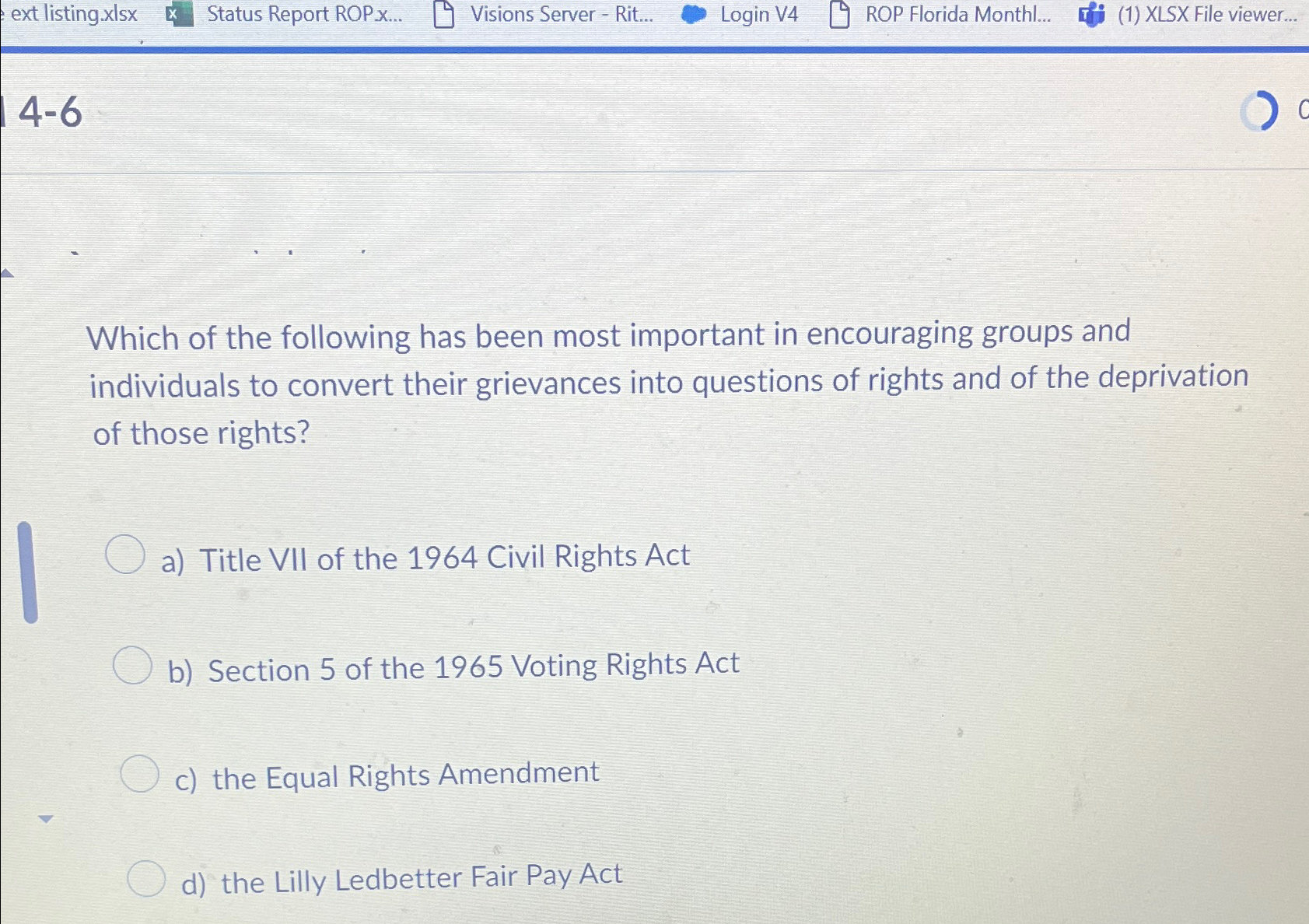  ext listing.xlsx Status Report ROP.x... Visions Server - Rit... Login V4