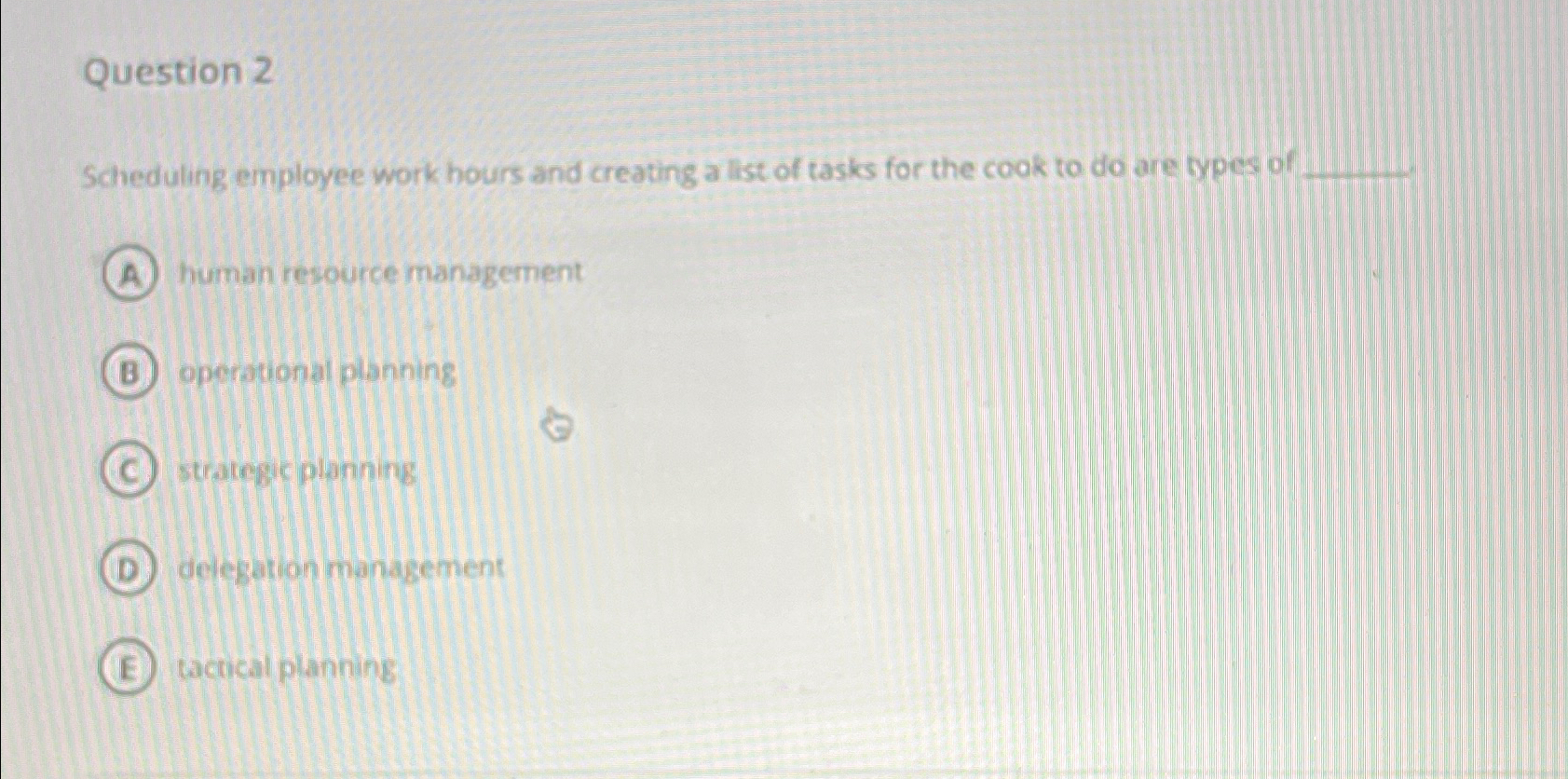  Question 2 Scheduling employee work hours and creating a list of