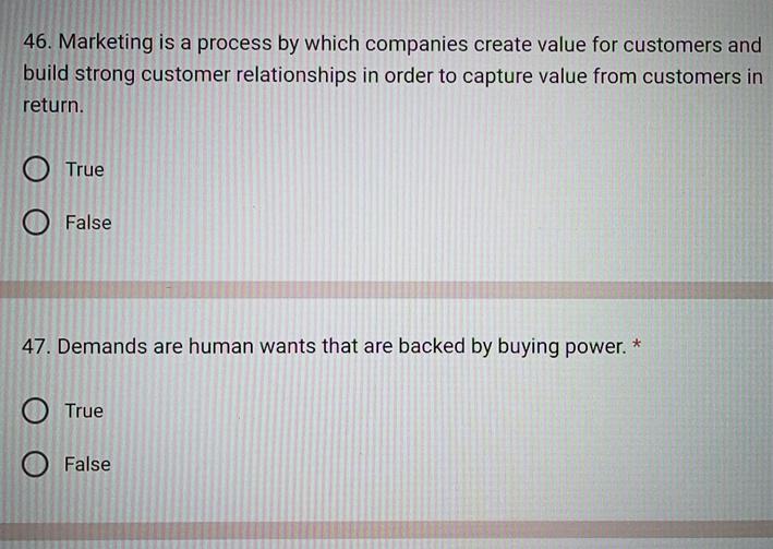  Marketing is a process by which companies create value for customers