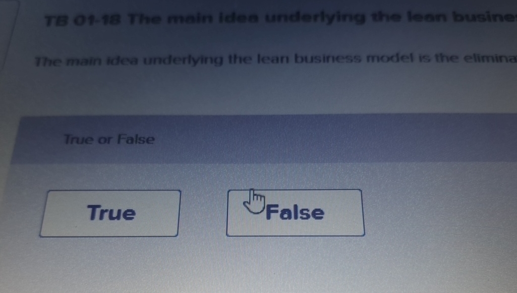  TB 01-18 The main idea underlying the lean busine The main