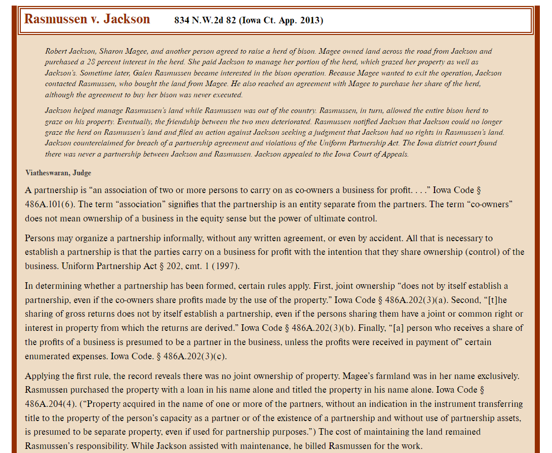 IRAC method for this case please Robert Jackson, Sharon Magee, and another