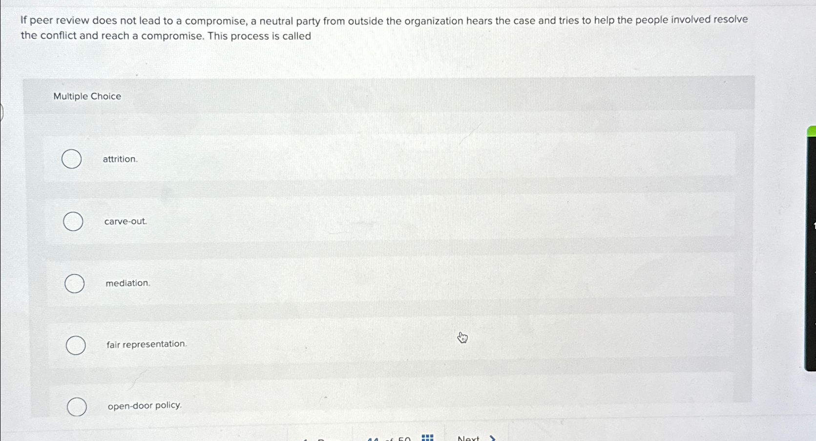  If peer review does not lead to a compromise, a neutral