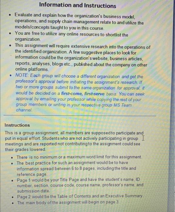 only for supply chain management but other memebers of my group have