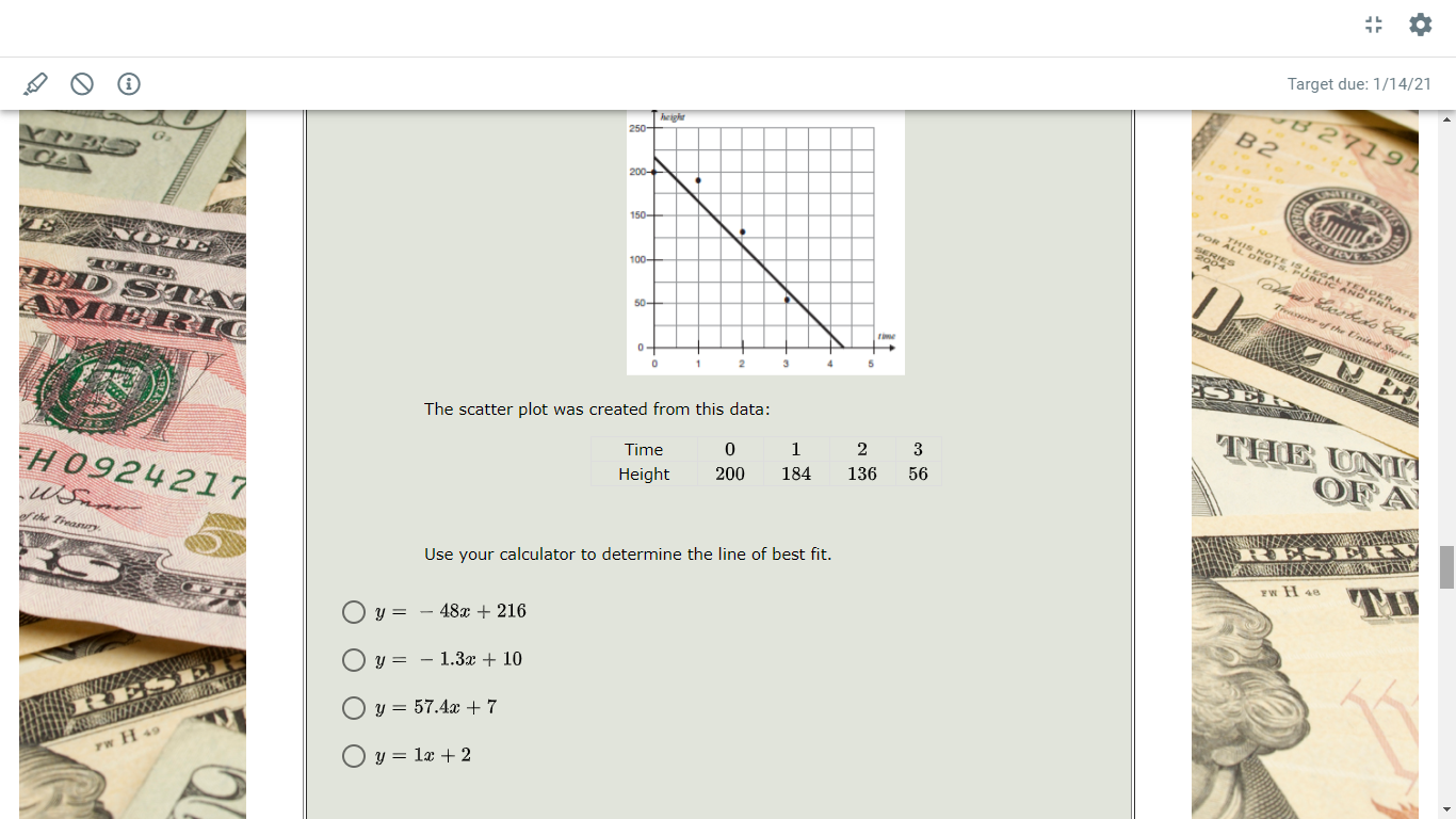 the values of a and b , to the nearest hundredth. y