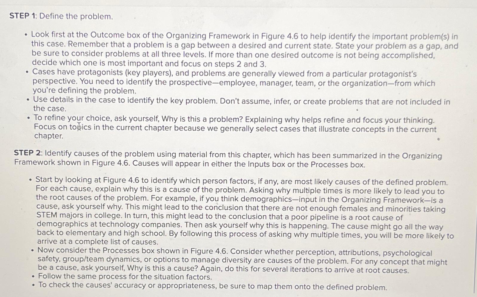  STEP 1: Define the problem. Look first at the Outcome box