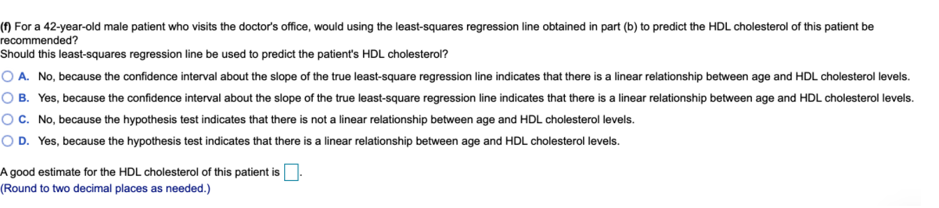 \f(b) Determine the least-squares regression equation from the sample data. 1x +