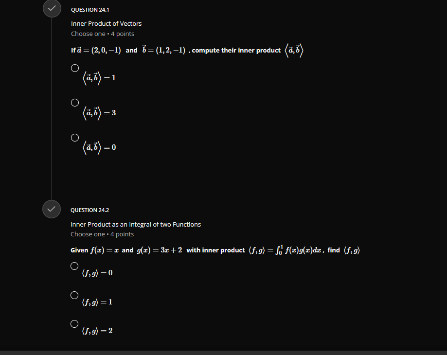 =0'6=1211 12 2 9'9'9QUESTION 18 Inconsistent System of linear Equations Choose one