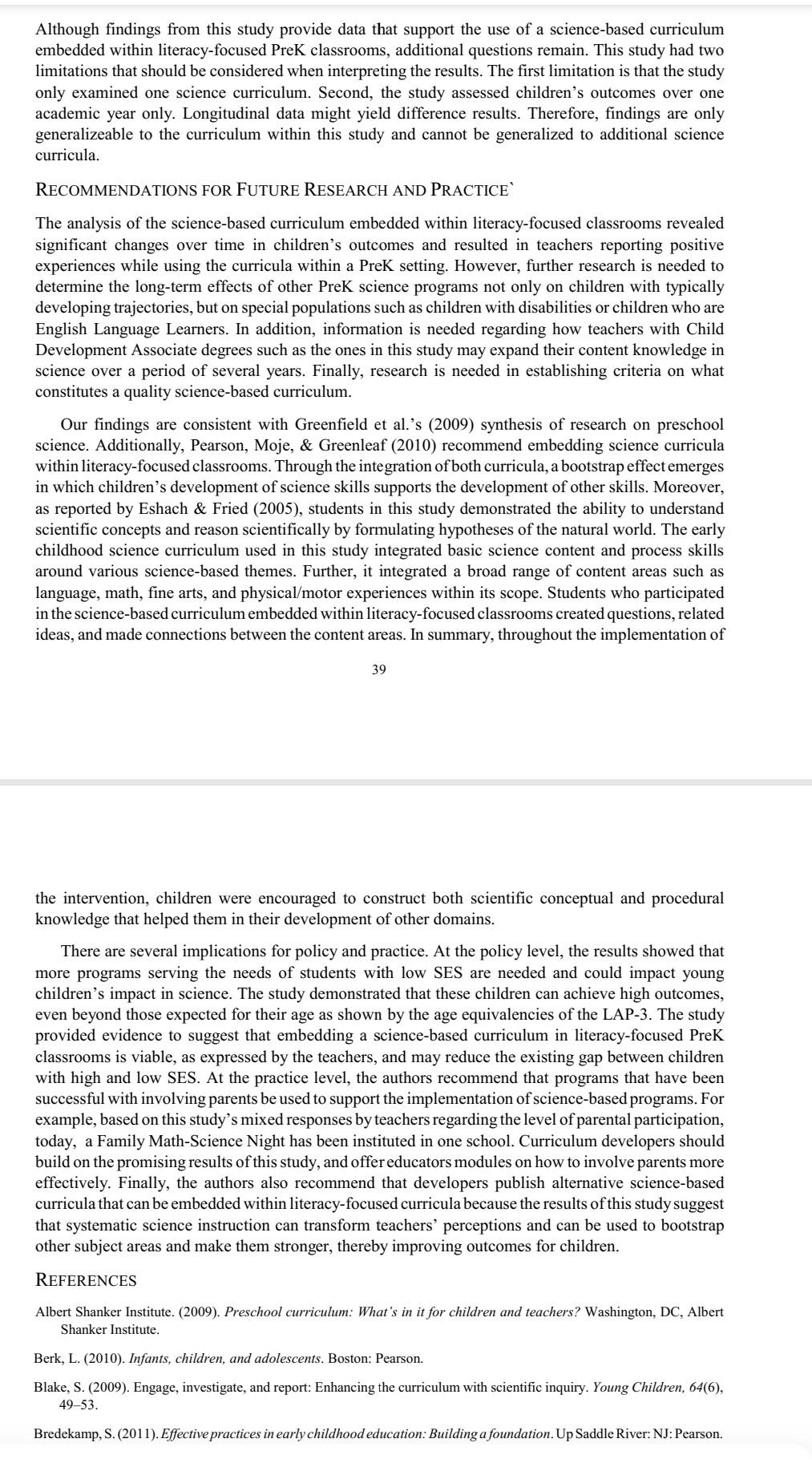 embedded within literacy-focused PreK Head Start classrooms. The study used quantitative and