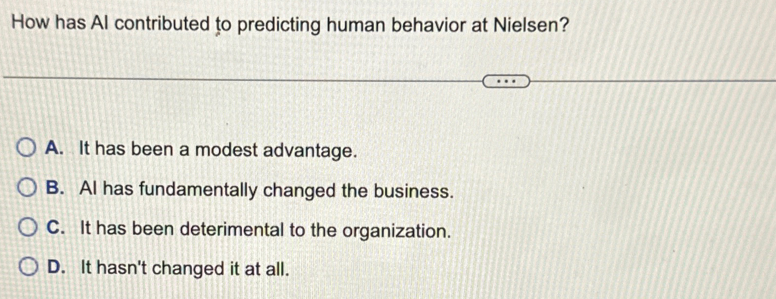  How has Al contributed to predicting human behavior at Nielsen? A.