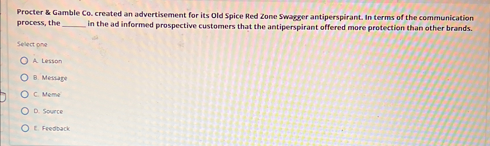 Procter & Gamble Co. created an advertisement for its Old Spice Red