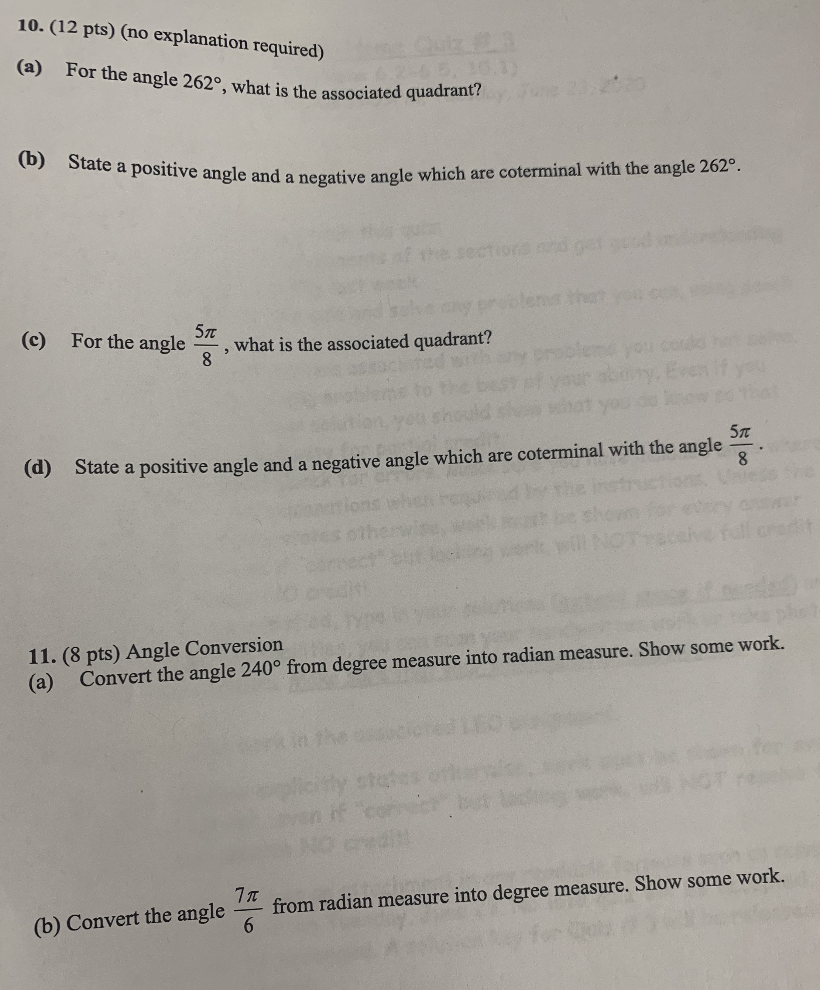 I need help with these homework problems. Please show all work so
