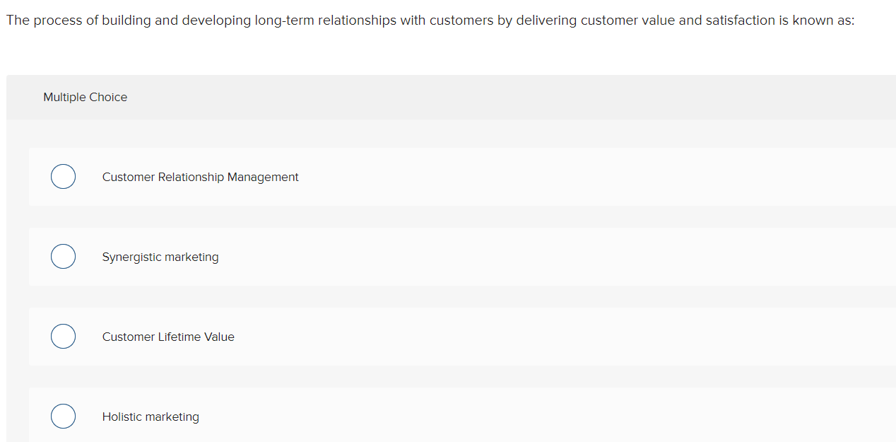  The process of building and developing long-term relationships with customers by
