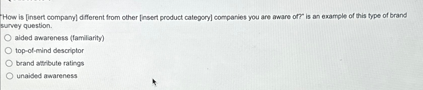  "How is [insert company] different from other [insert product category] companies