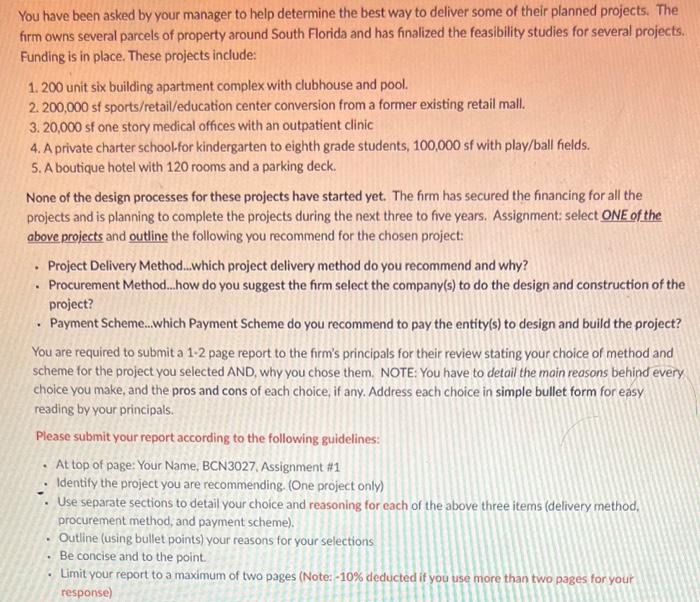  You have been asked by your manager to help determine the