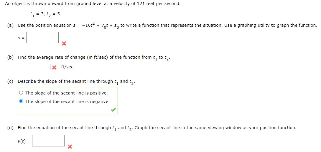 An object is thrown upward from ground level at a velocity