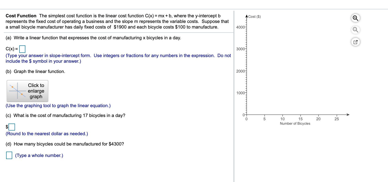 Please help with this question. Cost Function The simplest cost function is