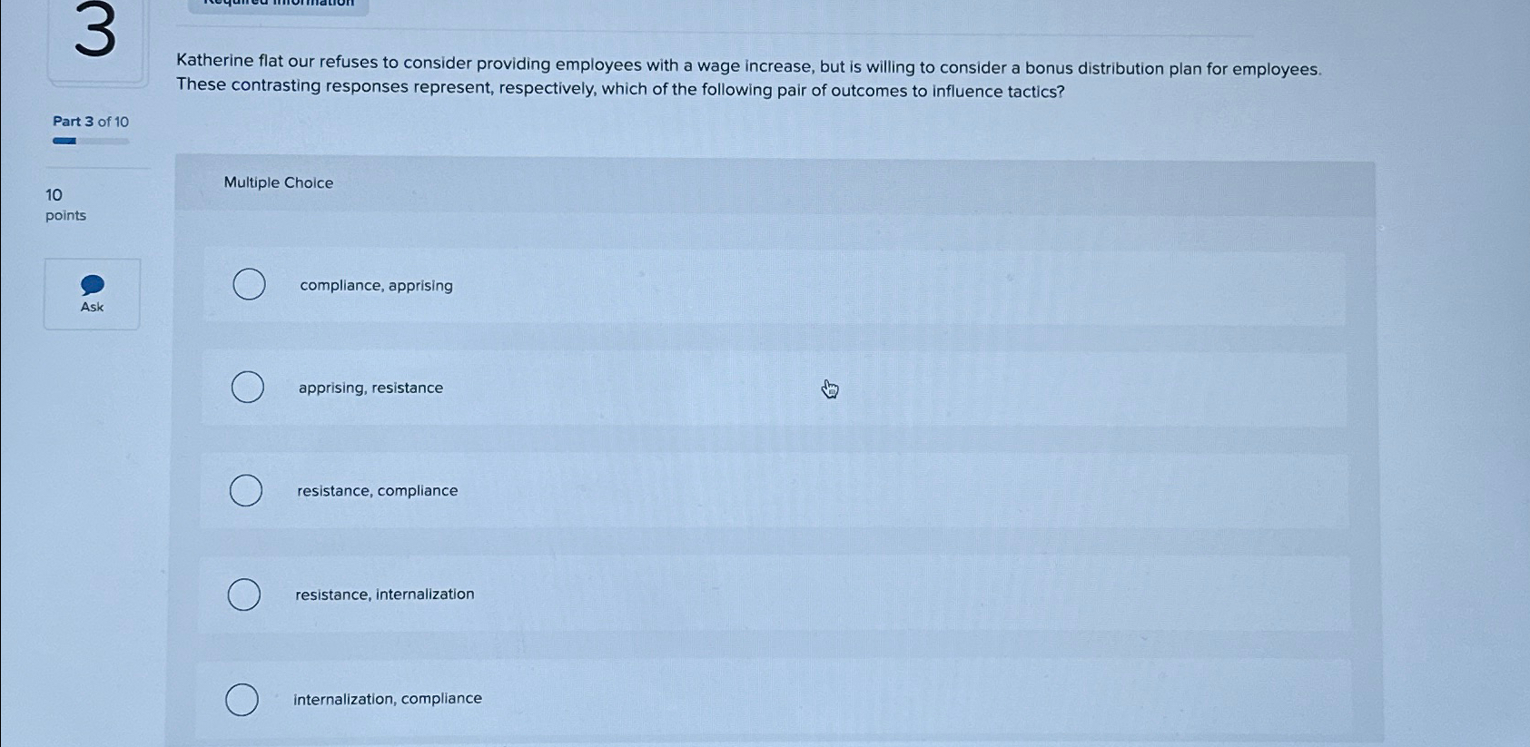  Katherine flat our refuses to consider providing employees with a wage