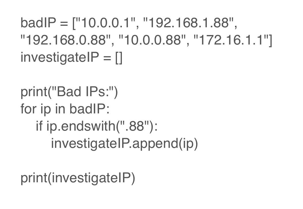 You are back to work on your bad actor IP addresses for