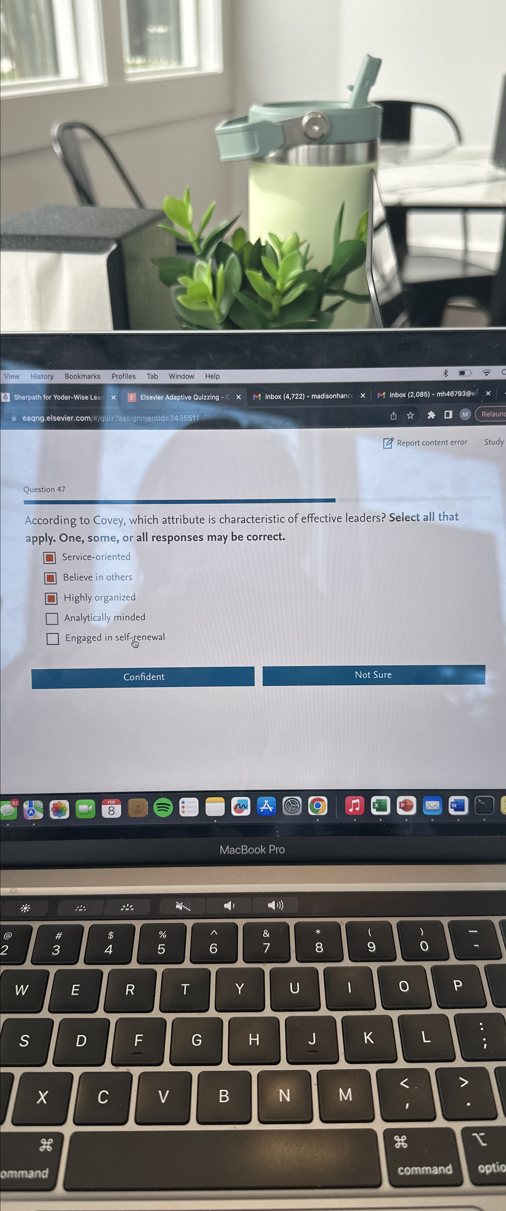  Question 47 According to Covey, which attribute is characteristic of effective