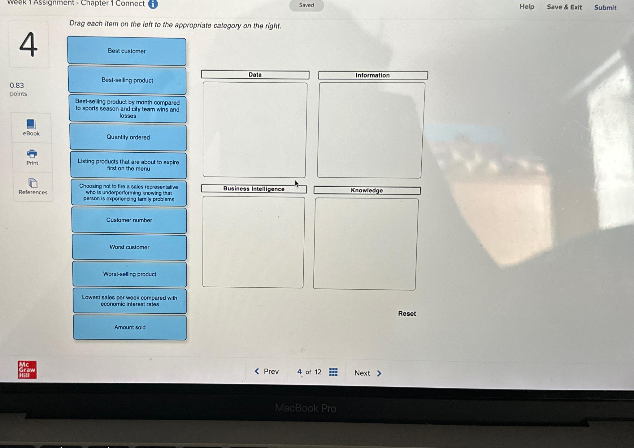 week 1 Assignment - Chapter 1 Connect (i) Saved Help Save