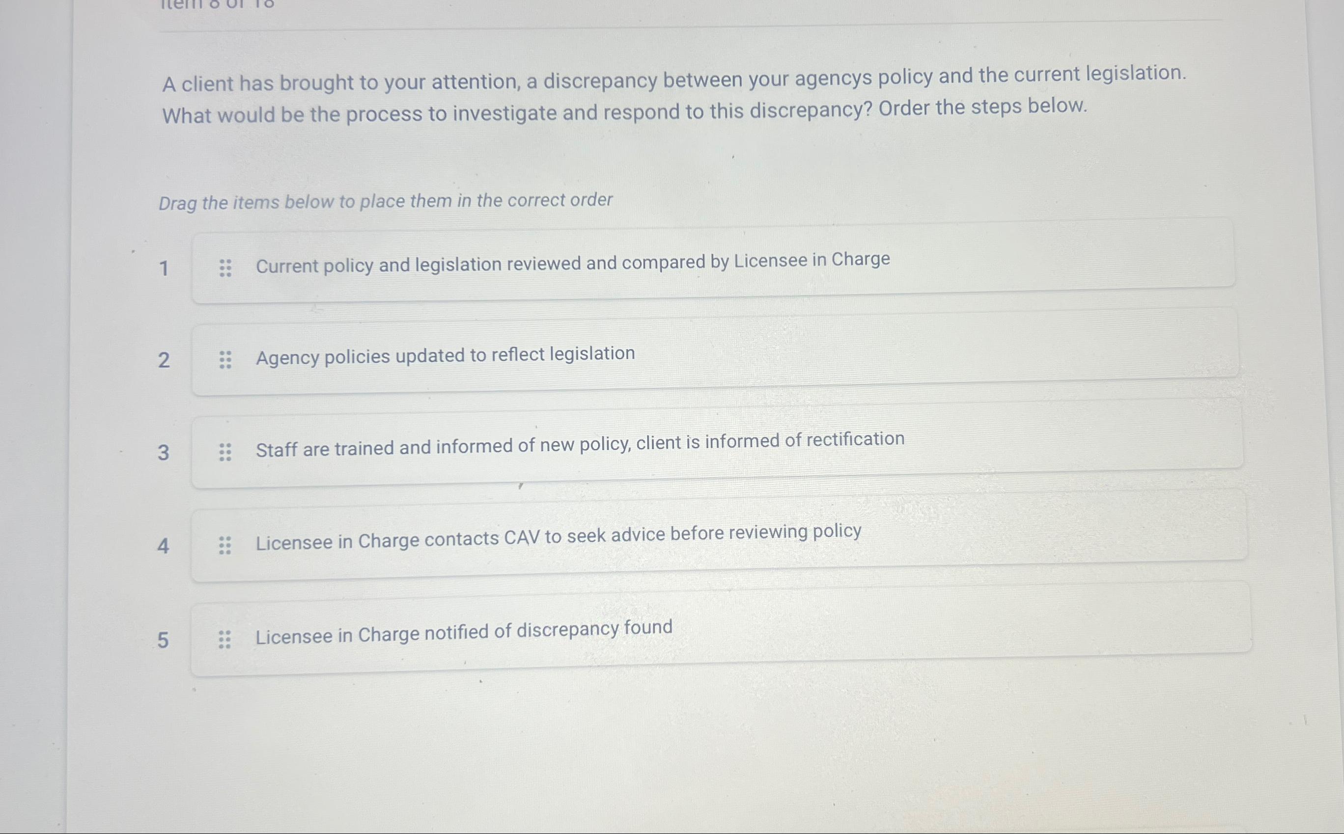  A client has brought to your attention, a discrepancy between your