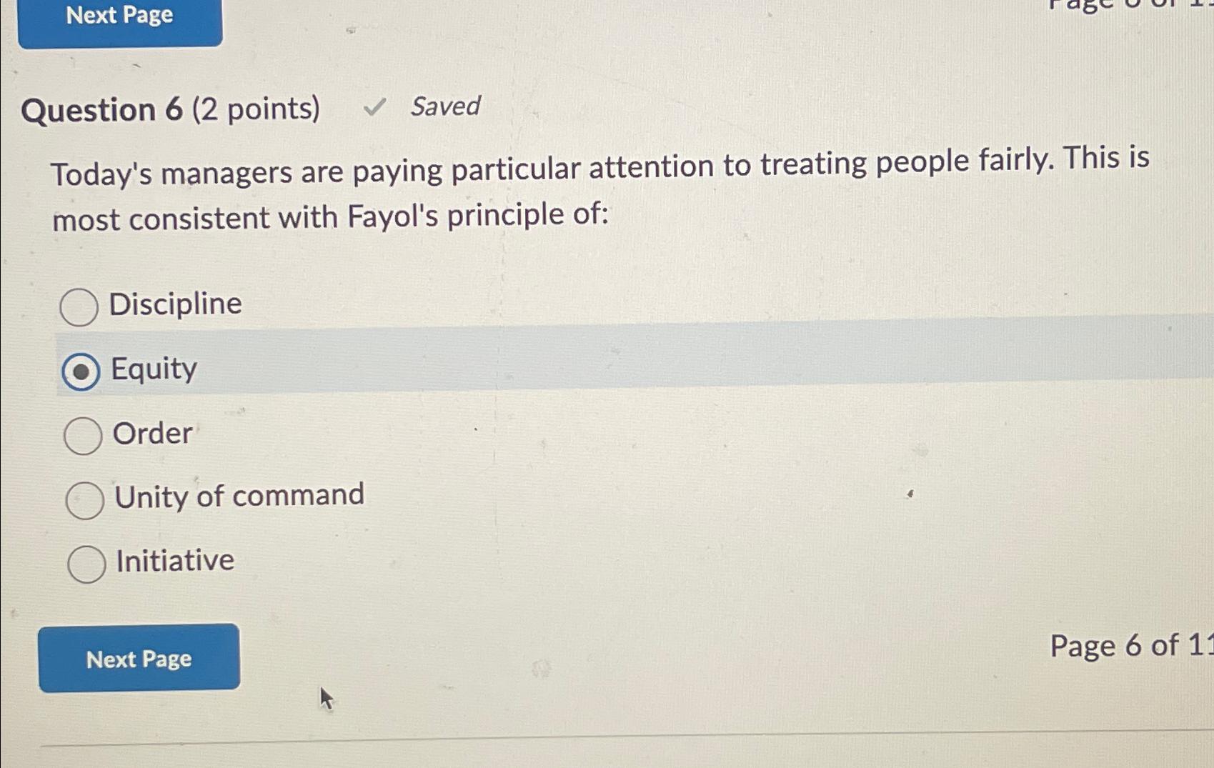  Question 6(2 points) Saved Today's managers are paying particular attention to