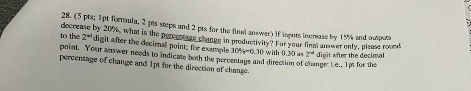  (5pts;1pt formula, 2pts steps and 2 pts for the final answer)