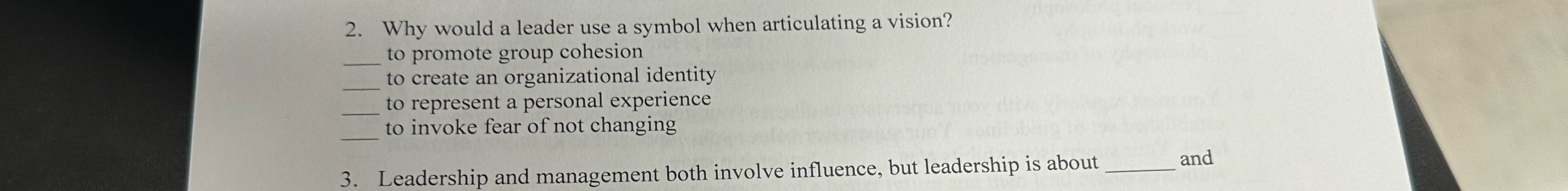  Why would a leader use a symbol when articulating a vision?