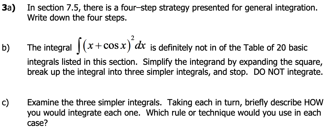 plase help 3a) b) In section 7.5, there is a fourstep strategy