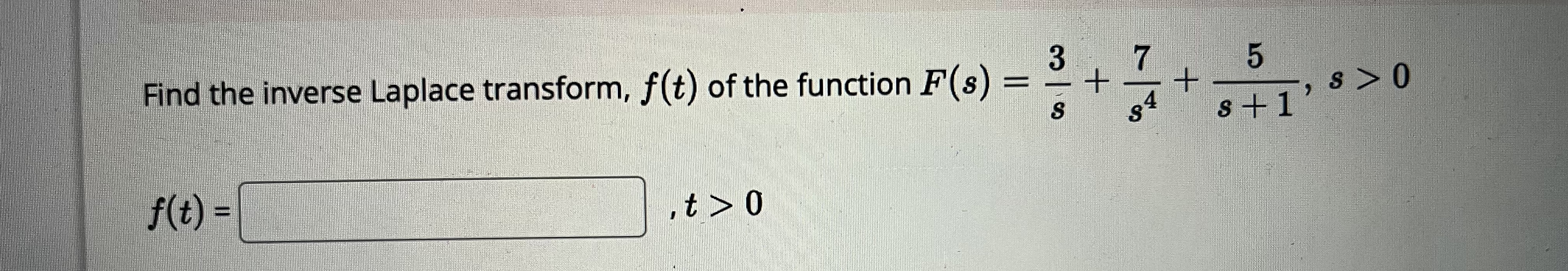 - 7 Find the inverse Laplace transform of F(s) = $2 +