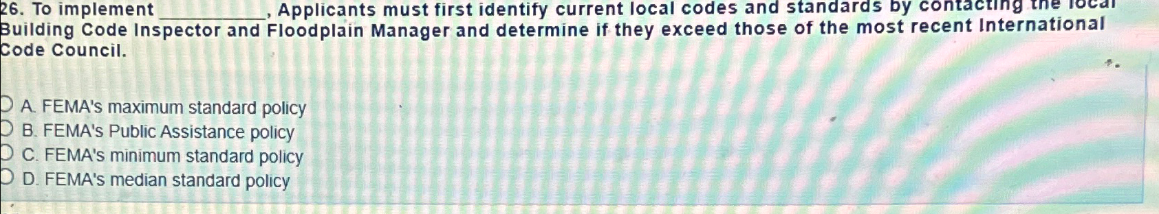  To implement , Applicants must first identify current local codes and