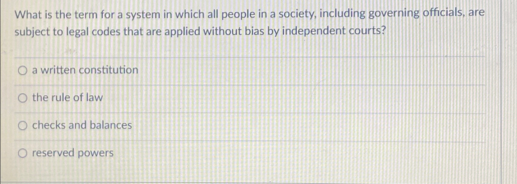  What is the term for a system in which all people