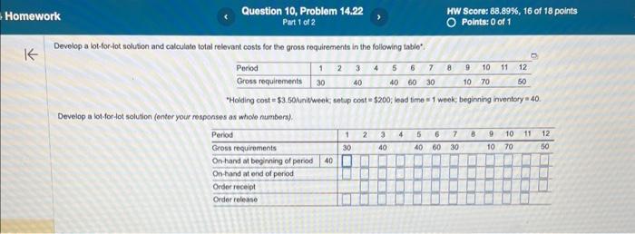  \"Holding cost \\( =\\$ 3.50 / u n i l \\)