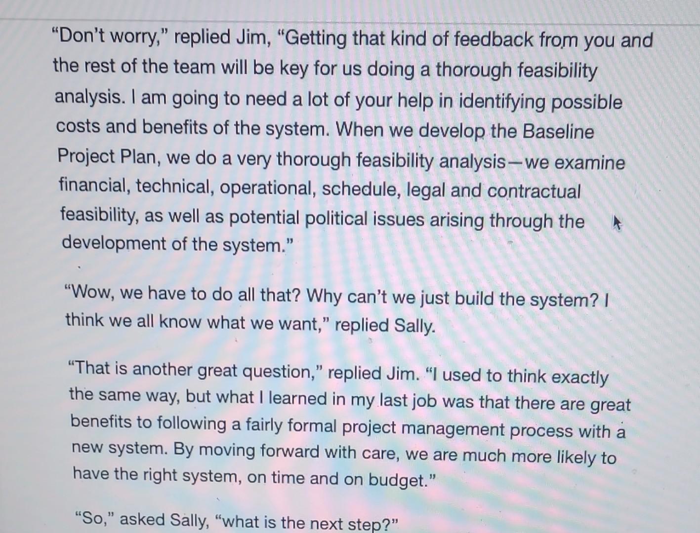 currently understand it? Is this a low-, medium-, or high-risk project? Justify