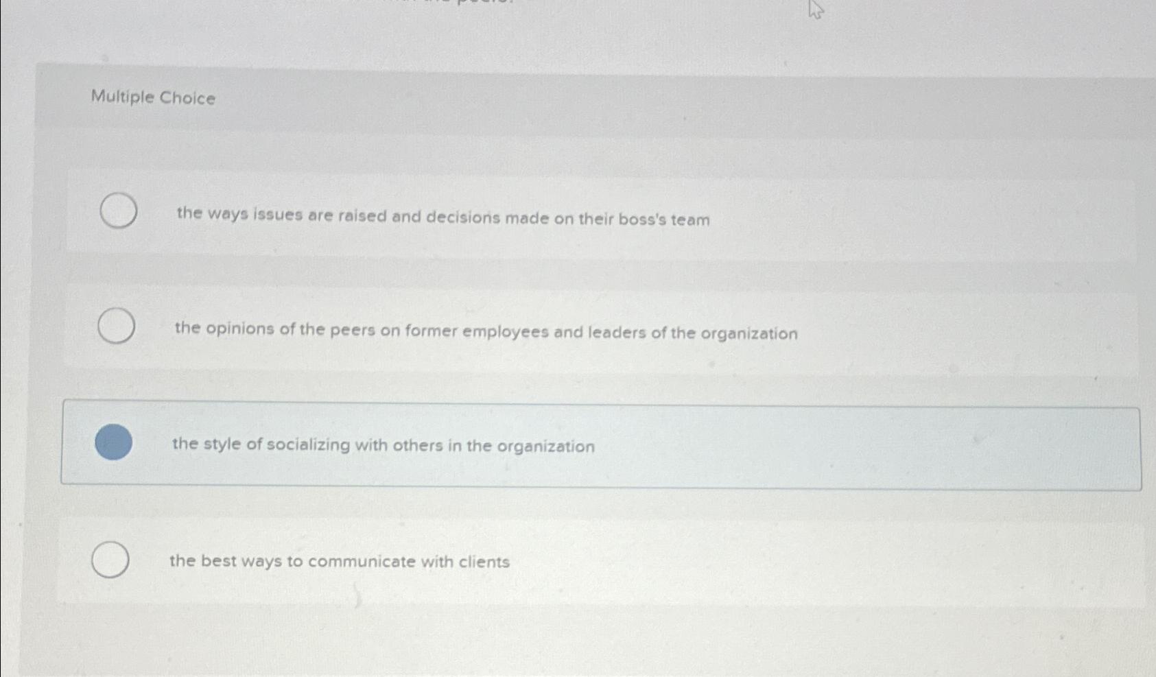  Multiple Choice the ways issues are raised and decisions made on