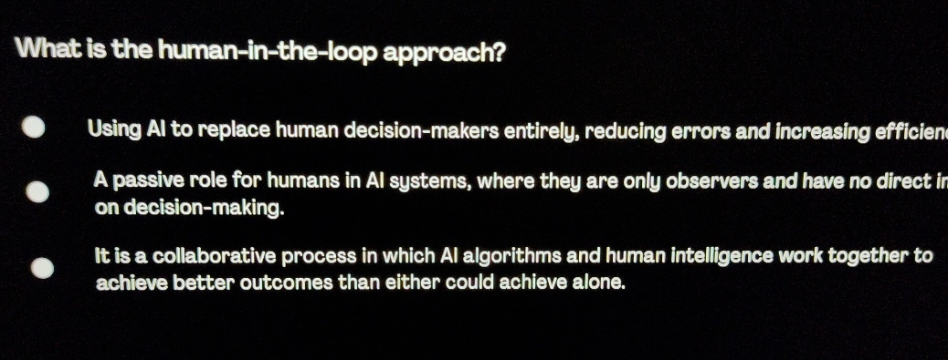  What is the human-in-the-loop approach? Using Al to replace human decision-makers