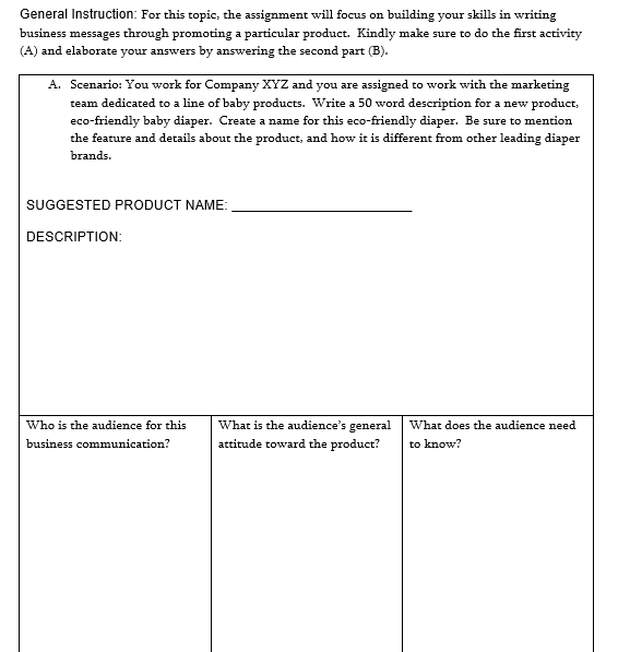 For this topic, the assignment will focus on building your skills in