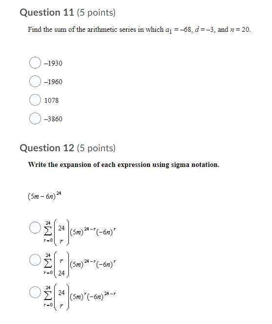 So of -9. 36. -144, 576. ... O -585 -471,861 OO 1,887,435